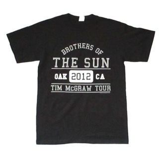 เสื้อยืดพิมพ์ลายแฟชั่น Lint9 เสื้อยืดแขนสั้น พิมพ์ลาย Tim Mcgraw Brothers Of Sun 2012 Oakland Ca Tour พลัสไซซ์ สําหรับผู