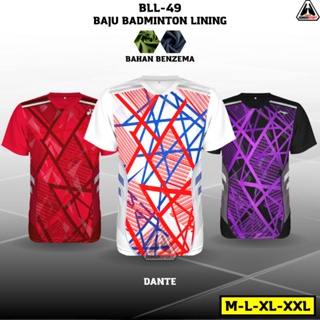 Bll-49 DANTE เสื้อแบดมินตัน พิมพ์ลาย สําหรับผู้ใหญ่