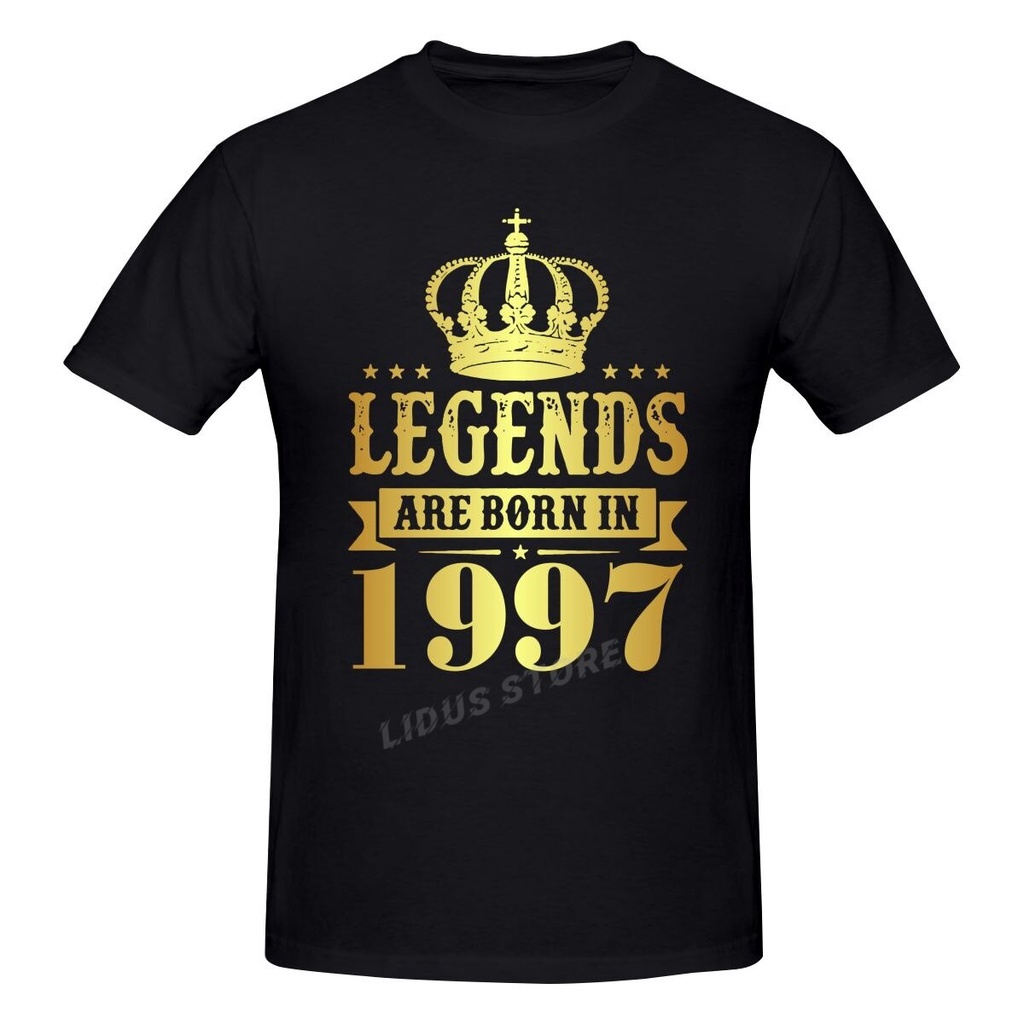 เสื้อยืดผู้หญิง-legends-เกิดในปี-1997-เป็นเวลา-25-ปี-25-ปี-ของขวัญวันเกิด-25-ปี-เสื้อยืดแขนสั้น-harajuku-เสื้อยืดแขนสั้น