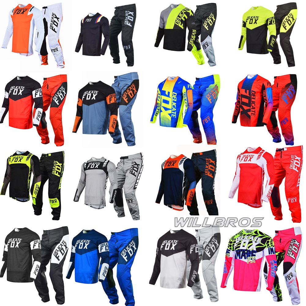 ราคาต่ำสุดDelicate Fox 180 360 Gear Set MX BMX Dirt Bike Jersey Pants