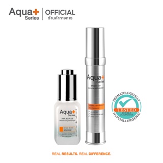 [AQUA11 ลด 130.-] AquaPlus HYA 8D PLUS Revitalizing Skindrops 20 ml. &amp; Bright-Up Daily Moisturizer 30 ml.