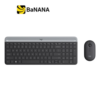 เมาส์และคีย์บอร์ด Logitech Wireless Mouse + Keyboards MK470 Slim Graphite (TH/EN) by Banana IT