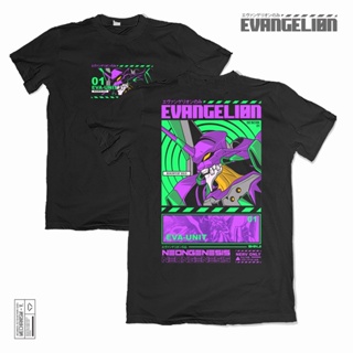 เสื้อยืดผ้าฝ้ายพิมพ์ลายแฟชั่น [ Special ] เสื้อยืด EVANGELION type 01 V2 ออกแบบเอง (XS-5XL)