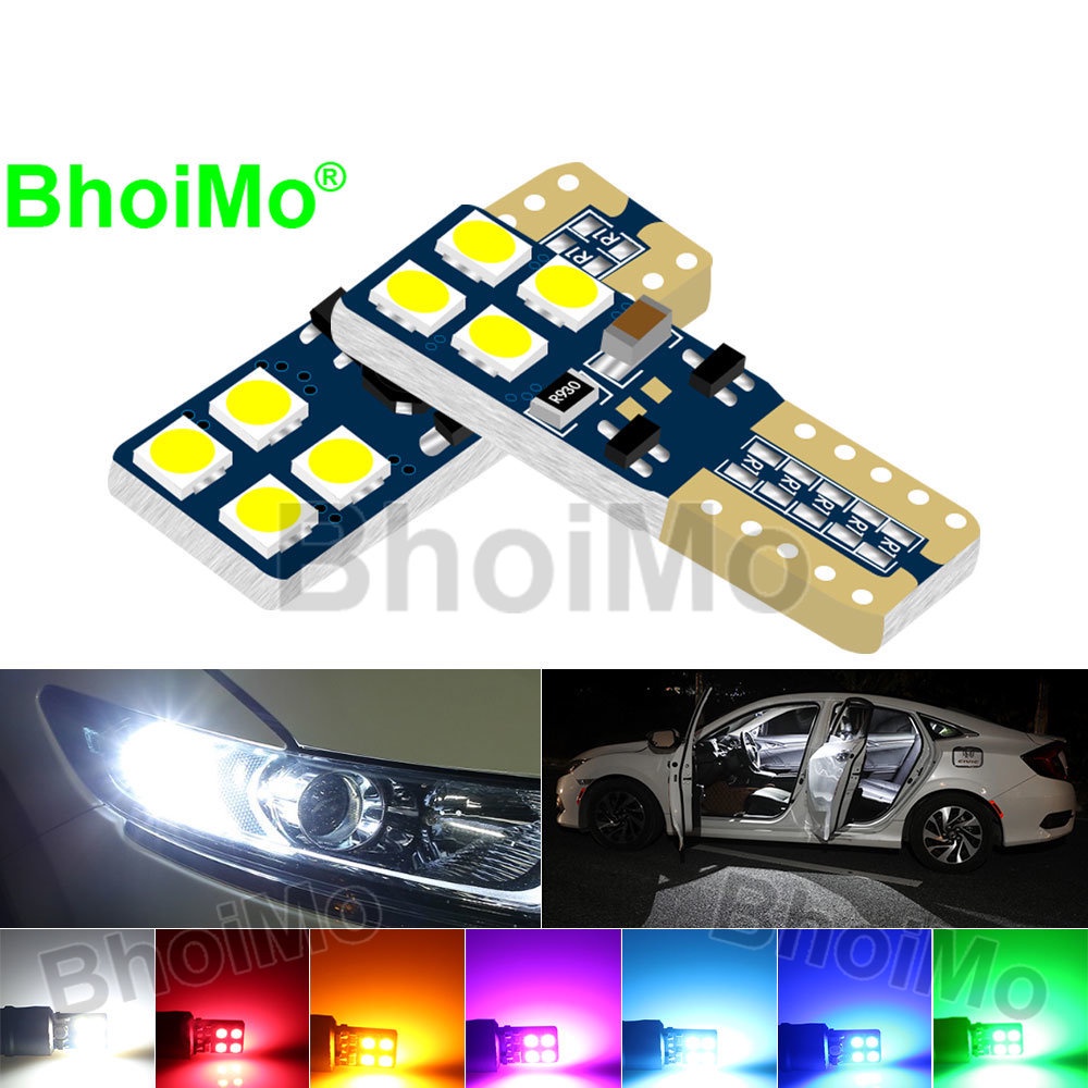 bhoimo-หลอดไฟป้ายทะเบียนรถยนต์-หลอดไฟ-t10-led-8smd-3030-w5w-194-led-สําหรับรถยนต์รถจักรยานยนต์