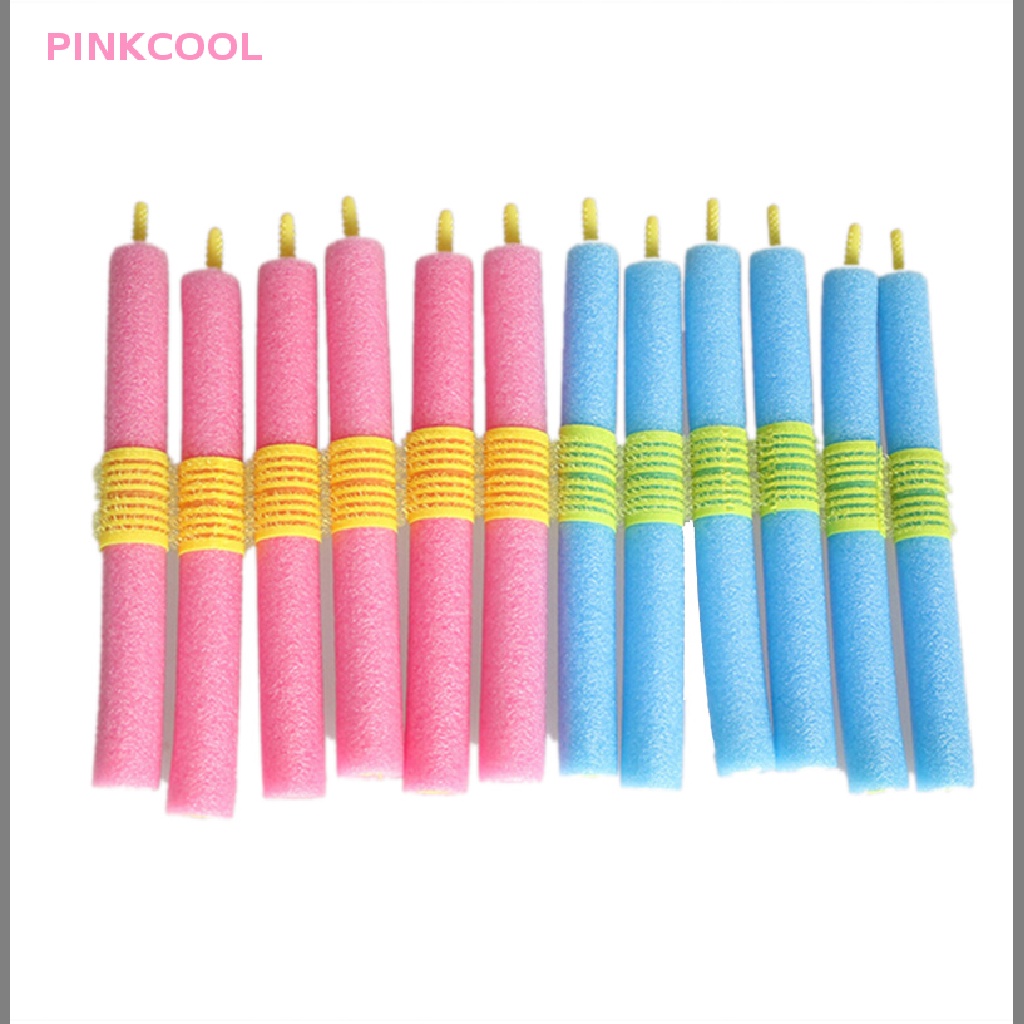 pinkcool-12-ชิ้น-โฟมนุ่ม-บิด-งอ-ม้วนผม-ม้วนผม-แถบยึด-ขายดี