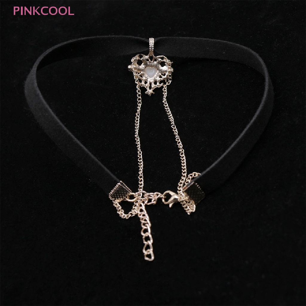 pinkcool-วินเทจ-กํามะหยี่-สีดํา-โชคเกอร์-รัก-หัวใจ-จี้สร้อยคอ-สําหรับผู้หญิง-ของขวัญเด็กผู้หญิง-ขายดี