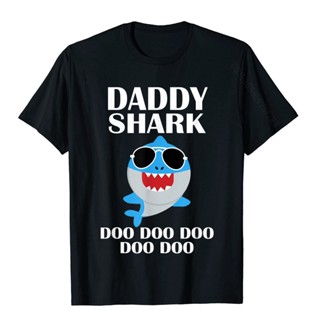 ขายดี!เสื้อยืด พิมพ์ลายฉลาม Doo Doo Fathers Day Daddy Christmas สําหรับผู้ชาย#39; s เสื้อยืด ผ้าฝ้าย พิมพ์ลาย huom 67Z7