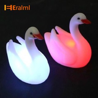 Eralml โคมไฟ LED รูปหงส์โรแมนติก เปลี่ยนสีได้ 7 สี สําหรับตกแต่งคริสต์มาส