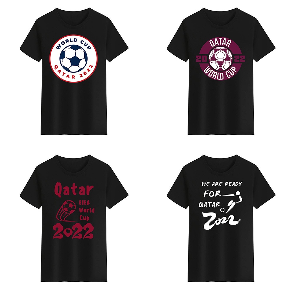 เสื้อยืดคอกลม-พิมพ์ลาย-qatar-world-cup-qatar-fifa-2022-สีดํา-สีขาว-สําหรับผู้ชาย-และผู้หญิง