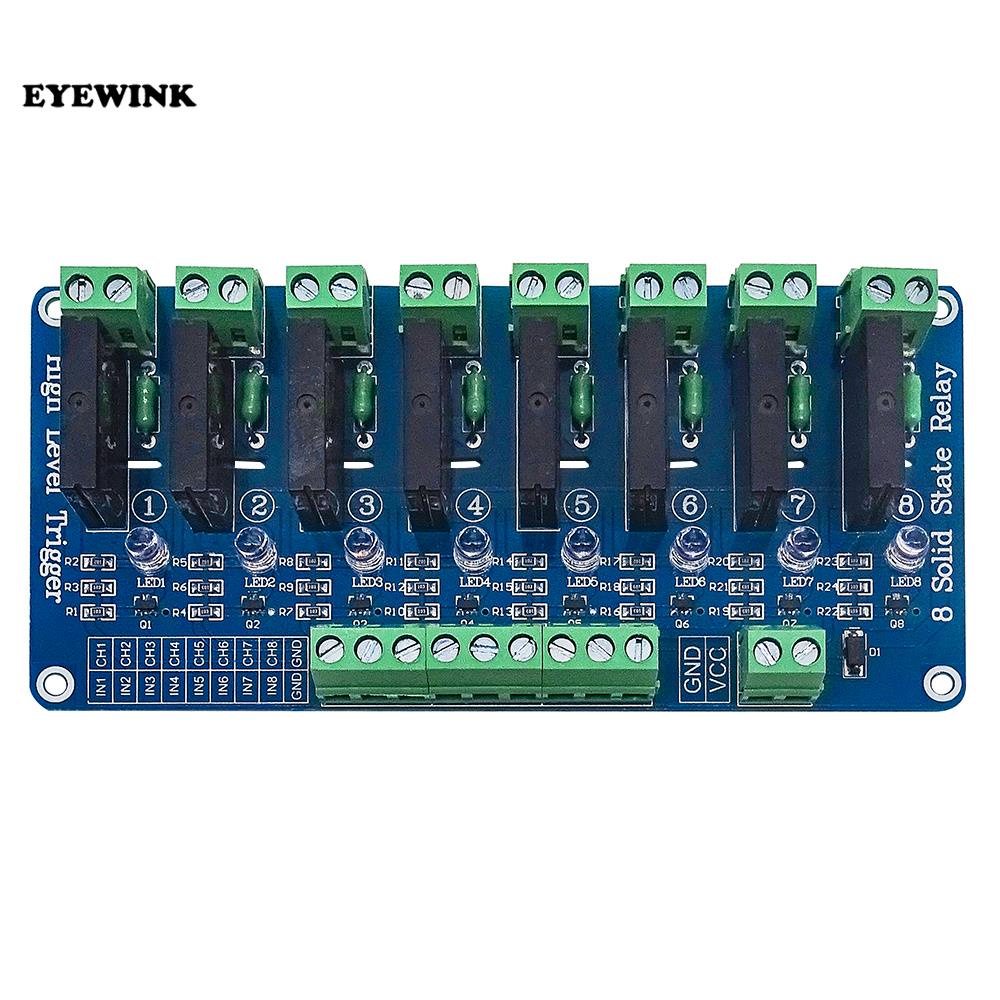 DC 5V/12v/24v 8 Channel SSR Solid State Relay Module Board For Arduino