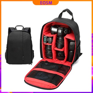 ราคาและรีวิวEOSM Camera Backpack Bag DSLR กระเป๋าเป้ใส่กล้อง กระเป๋าใส่กล้อง กันน้ำ กระเป๋ากล้อง DSLR Case