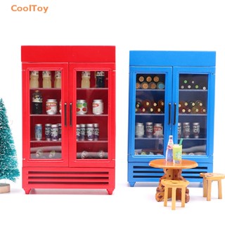 Cooltoy ตู้เย็นจิ๋ว อุปกรณ์เสริม สําหรับตกแต่งบ้านตุ๊กตา 1:12