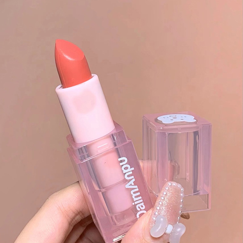 daimanpuลิปสติกเนื้อแมทกำมะหยี่-สีเเดงอิฐส้มอิฐ-กันน้ำติดทนนาน-lipstickเครื่องสำอาง-ลิปสติก-130