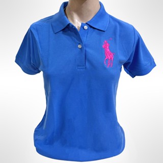 เสื้อโปโลคอปกผู้หญิงพื้น POLO ปักแขน No.3 เนื้อผ้าพรีเมี่ยม สีสวยมาก สีลูกกวาด Candy