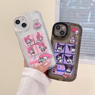 เคสโทรศัพท์มือถือ ลาย Kuromi melody hiden พร้อมที่จับเลนส์ สําหรับ IPhone 14promax 14 13promax 13 12 11