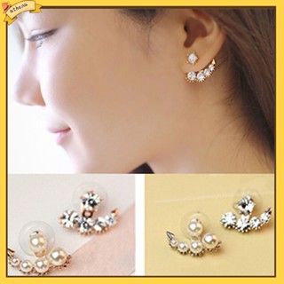 [Athena] เครื่องประดับผู้หญิงต่างหูมุก rhinestone