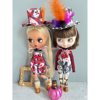 ชุดตุ๊กตาบลายธ์พร่อมส่ง งาน Handmade ชุดฮาโลวีนสำหรีบตุ๊กตาบลายธ์ Halloween outfit for Blythe ขนาด30 ซม.