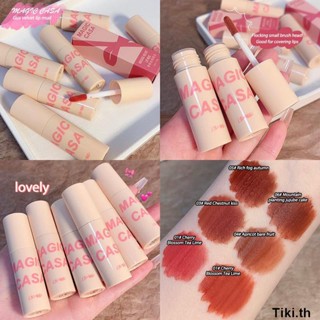 Magic CASA ลิปสติก Mousse velvet lip mud เนื้อกำมะหยี่ด้าน ให้ความชุ่มชื้น ติดทนนาน