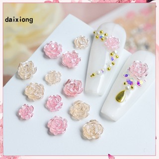 &lt;daixiong&gt; เครื่องประดับตกแต่งเล็บ ลายดอกคามิเลีย หลากสี 50 ชิ้น