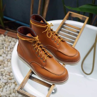 รองเท้าบูทหนังแท้ (3สี) รุ่น CAPTAIN MOC TOE BOOTS