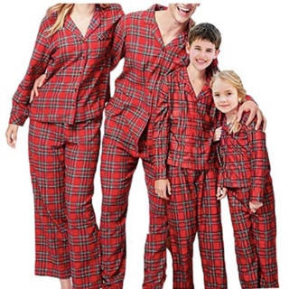 Family Pjs ชุดนอนลายสก็อต  กางเกงทรงขากระบอก