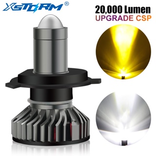 20000Lm H4 LED Motorcycle Headlight Bulbs CSP Lens White Yellow Hi Lo Beam Moto Lamp H4 Scooter Accessories Fog Lights 9