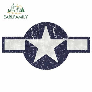 Earlfamily สติกเกอร์กราฟฟิค ลายอนิเมะ Star USAAF RV กันน้ํา 13 ซม. x 7.2 ซม. สําหรับติดตกแต่งรถยนต์