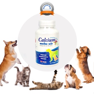 สินค้า <30 เม็ด> Calcium Plus  แคลเซียม พลัส บำรุงกระดูก สุนัข หมา แมว ให้นมลูก คลอดลูก กินคู่กับ นมแพะ อาหารเสริม วิตามิน