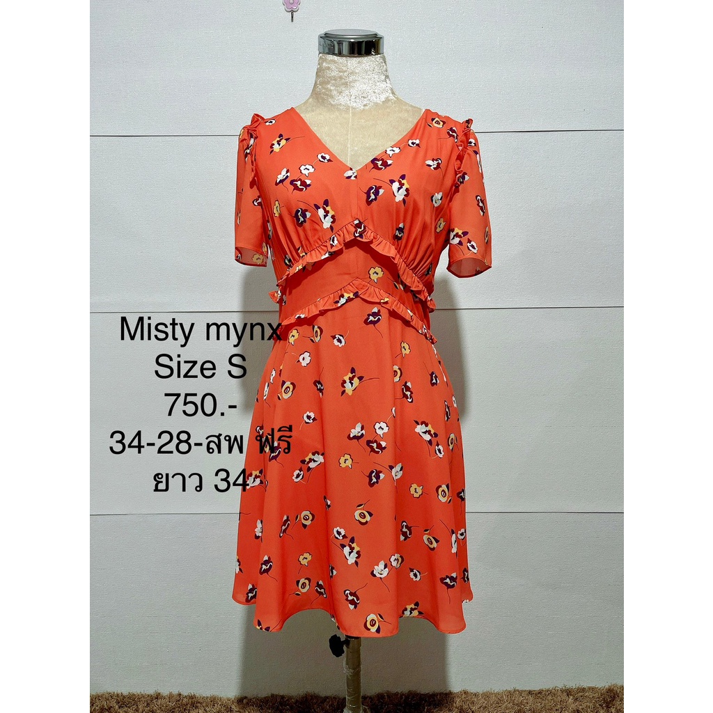 เดรสสั้น-สีส้ม-misty-mynx-size-s-myx038