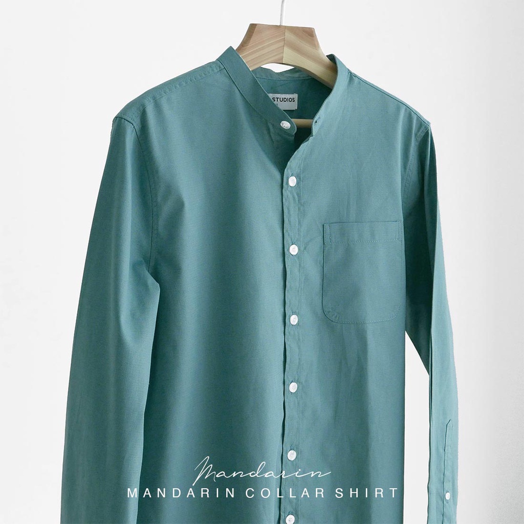 ภาพสินค้า️ทักแชทรับโค้ดลดเพิ่ม เชิ้ตคอจีนผู้ชาย Long Sleeve Mandarin Collar Shirt HOB STUDIOS จากร้าน hob.studios บน Shopee ภาพที่ 2