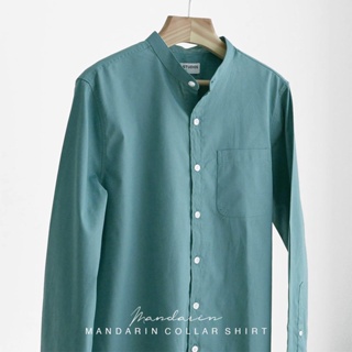 ภาพขนาดย่อของภาพหน้าปกสินค้า️ทักแชทรับโค้ดลดเพิ่ม เชิ้ตคอจีนผู้ชาย Long Sleeve Mandarin Collar Shirt HOB STUDIOS จากร้าน hob.studios บน Shopee ภาพที่ 2