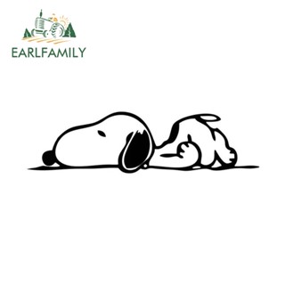 Earlfamily สติกเกอร์ ลายการ์ตูนอนิเมะ Snoopy น่ารัก ขนาด 13 ซม. x 3.5 ซม. สําหรับติดตกแต่งกระเป๋าเดินทาง แล็ปท็อป รถบรรทุก DIY