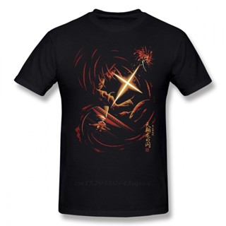 เสื้อยืดสีขาวผู้ชาย Rurouni Kenshin T gömlek flaşı göksel ejderha T-Shirt yaz artı beden tişört 100% pamuklu erkek erkek