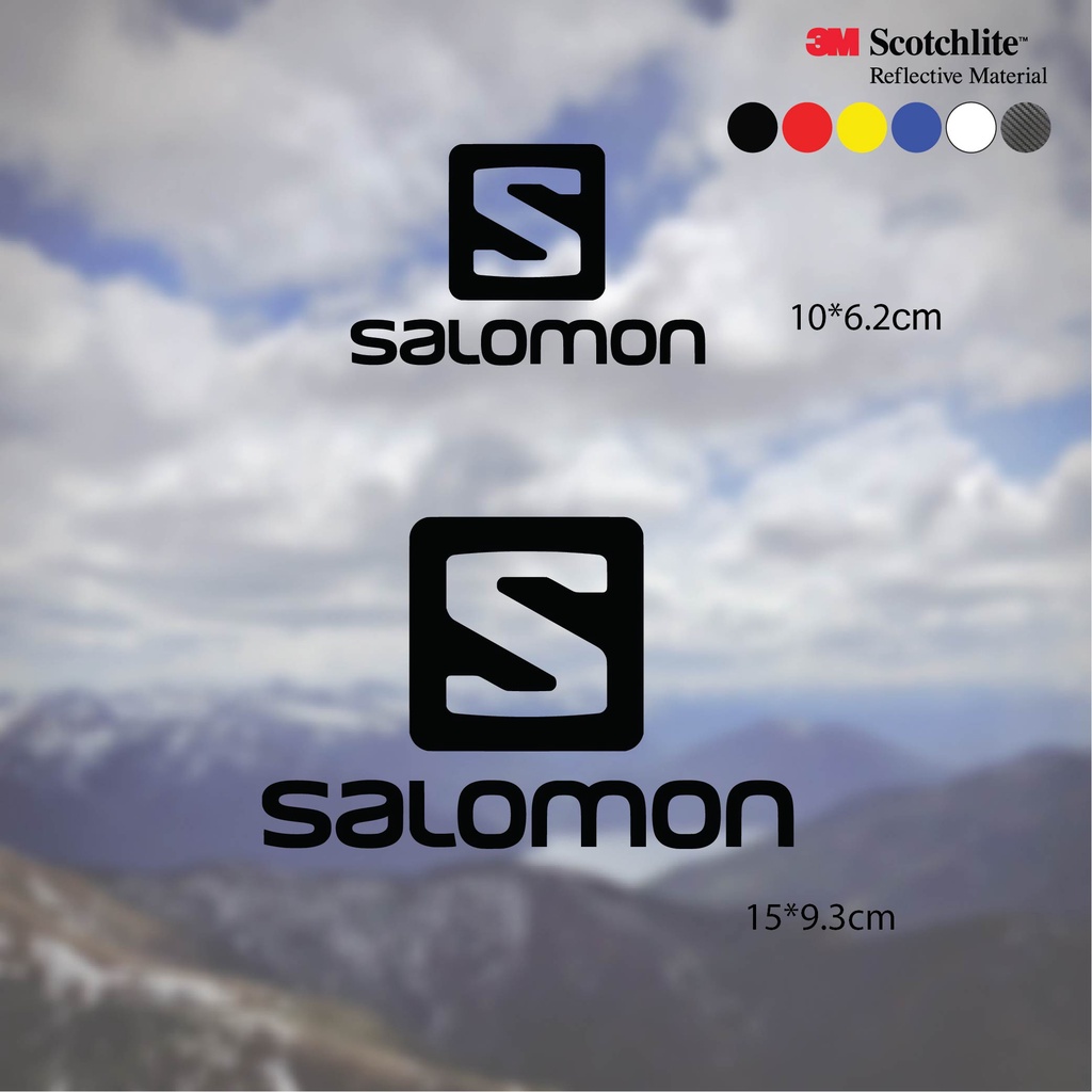 สติกเกอร์โลโก้salomon สติกเกอร์เดินป่า สติกเกอร์แคมป์ปิ้ง ติดรถยนต์ ...
