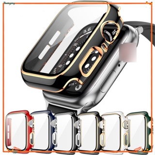 ภาพหน้าปกสินค้ากระจก + ฝาครอบ สําหรับ Apple Watch case 49 มม. 45 มม. 41 มม. 44 มม. 40 มม. Series Ultra 8 7 SE สองสี ป้องกันหน้าจอ สําหรับ iWatch Series 6 5 4 3 2 1 42 มม. 38 มม. เคส ซึ่งคุณอาจชอบราคาและรีวิวของสินค้านี้