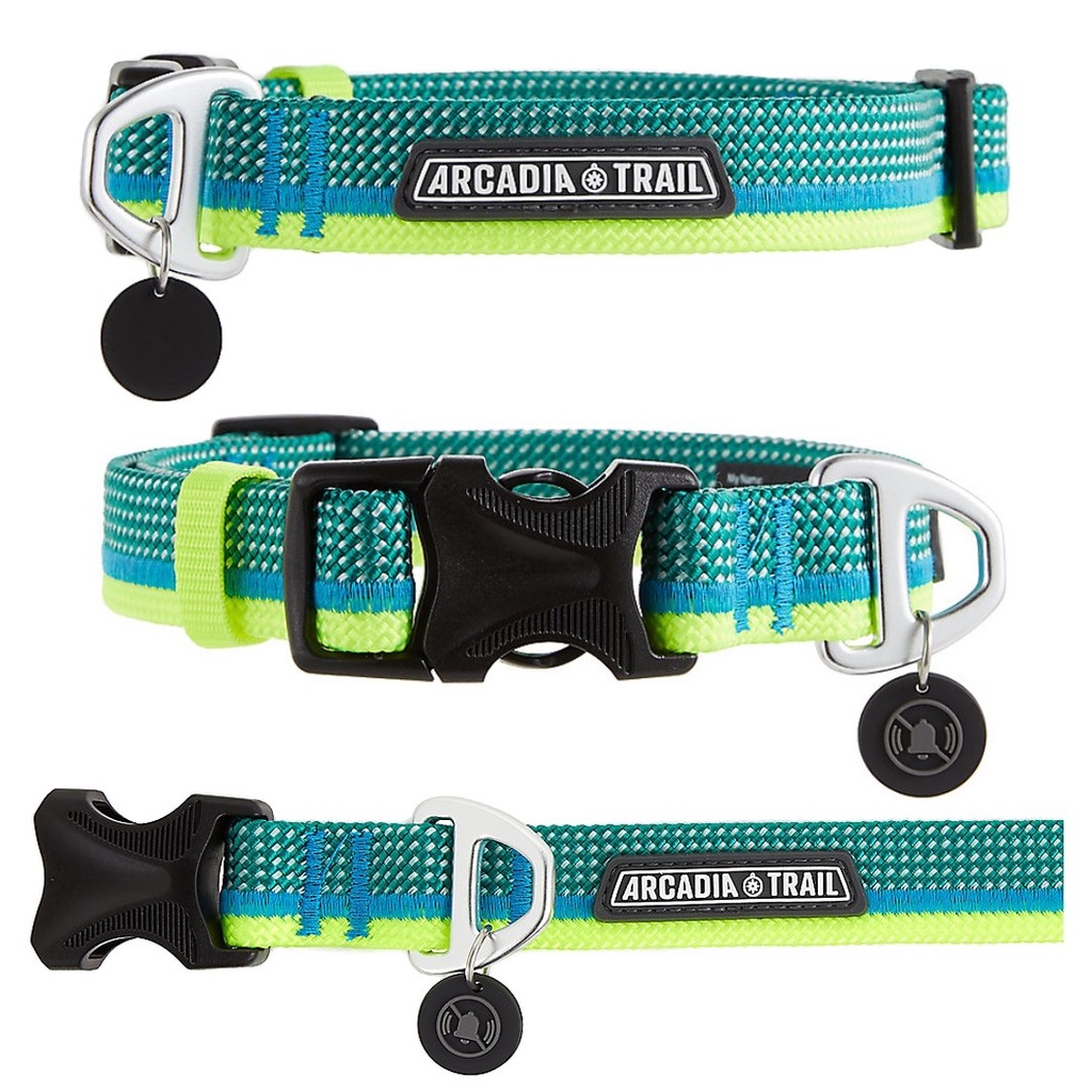 ปลอกคอ Arcadia Trail™ Paracord Rope Dog Collar สี Green / Yellow ไซด์