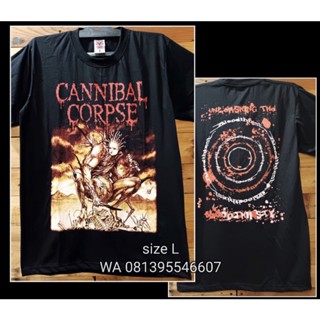 เสื้อยืดผู้ชาย เสื้อยืดลําลอง แขนสั้น พิมพ์ลาย Metal ROCK Music CANNIBAL CORPSE REBEL สําหรับผู้ชาย S-5XL