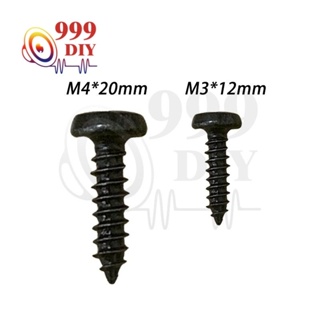 ภาพขนาดย่อของสินค้า999DIY 1pcs น็อตยึดดอกลำโพง ไซส์ M3*12mm/M4*20mm สกรูยิงลำโพง หัวร่ม ชุบดำอย่างดี น็อตสกรู เกลียวปล่อย ไม่ขึ้นสนิม