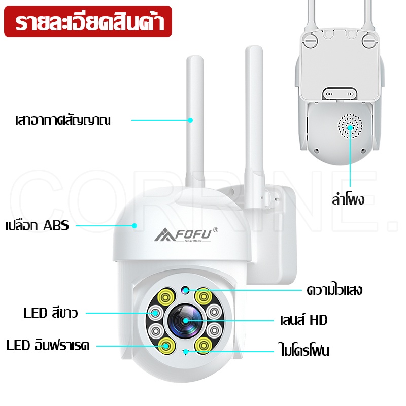 ซื้อ1แถม1-กล้องวงจรปิด-wifi-แพ็คคู่-2ตัว-กล้องวงจรปิดไร้สาย-กันน้ำ-5mp-full-color-ptz-wifi-ip-camera-แถมแหล่งจ่ายไฟ