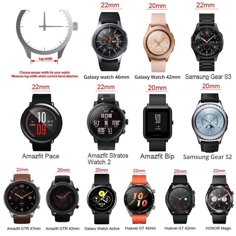 สายนาฬิกาข้อมือซิลิโคน-20-มม-22-มม-สําหรับ-ticwatch-pro-e2-galaxy-watch-5-4-3-active-2-sports-watchband