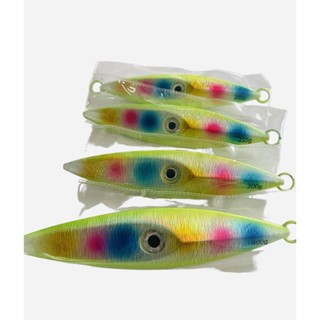 1-2 วัน(ส่งไว-ราคาส่ง) Rainbow Jigging Lure เหยื่อจิ๊ก สีสายรุ้ง สะท้อนแสง 4ขนาด 200g 250g 300g 400g slow jig* fast jig