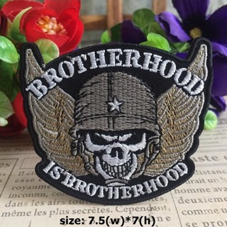 Brotherhood มอเตอร์ไซด์ นักแข่ง ตัวรีดติดเสื้อ อาร์มรีด อาร์มปัก ตกแต่งเสื้อผ้า หมวก กระเป๋า แจ๊คเก็ตยีนส์ Racing Emb...