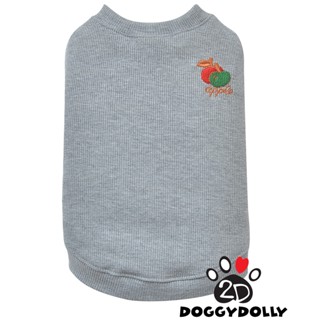 Petcloths -Doggydolly  เสื้อผ้าแฟชั่น  สัตว์เลี้ยง  หมาแมว  คอกลม แขนกุด สีเทา  ขนาดไซส์ 1-9โล AT35