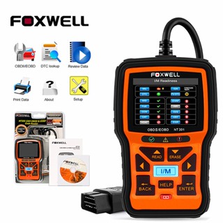 Foxwell NT301 OBD2 เครื่องสแกนเนอร์ EOBD OBDII ODB2 OBD 2 สําหรับรถยนต์