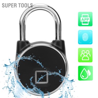 SUPER TOOLS Intelligent Fingerprint Lock Bluetooth APP IP65 Waterproof Long Standby Time Portable Home Security