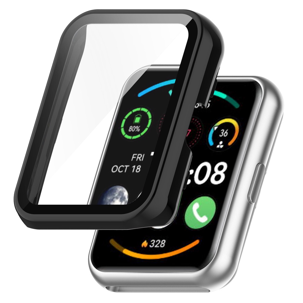 เคสกระจกนิรภัย-pc-แบบแข็ง-บางพิเศษ-ป้องกันหน้าจอ-สําหรับ-huawei-watch-fit-new-fit2