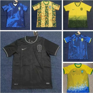 เสื้อกีฬาแขนสั้น ลายทีมชาติฟุตบอล Brazil ทีมเหย้า ทีมเยือน 20-22-23