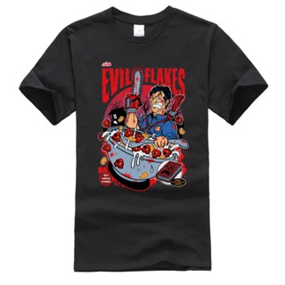 ขายดี!เสื้อยืดผ้าฝ้าย พิมพ์ลาย EVIL FLAKES สไตล์ฮิปฮอป ฮาราจูกุ สําหรับผู้ชาย YNR M0DDS-5XL