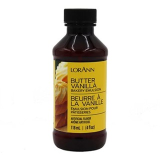 LORANN Butter Vanilla Bakery Emulsion 4 Oz. กลิ่นบัตเตอร์วานิลา (118 ml) (06-7579-03)