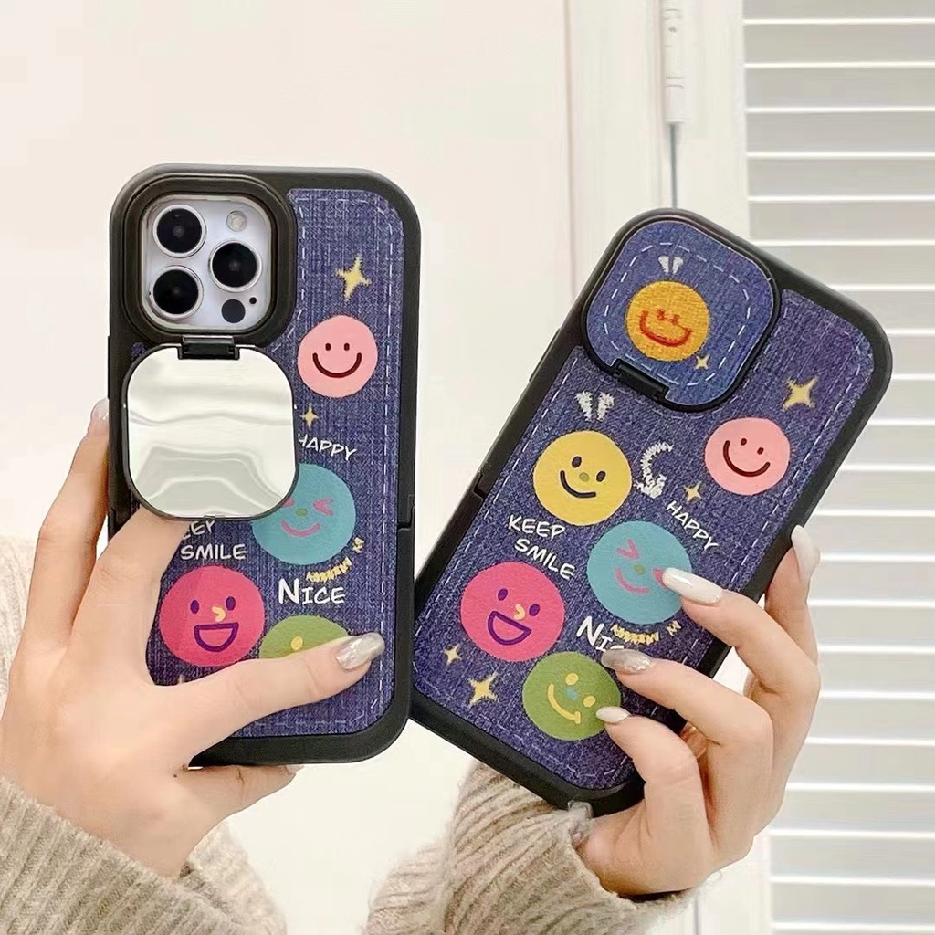 เคสโทรศัพท์มือถือ-tpu-แบบนิ่ม-ลายหน้ายิ้ม-หลากสี-สําหรับ-iphone-14-14promax-11-11promax-12-12pro-12promax-13-13pro-13promax-14pro